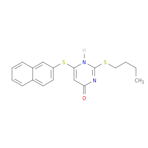 4(1H)-Pyrimidinone,2-(butylthio)-6-(2-naphthalenylthio)-