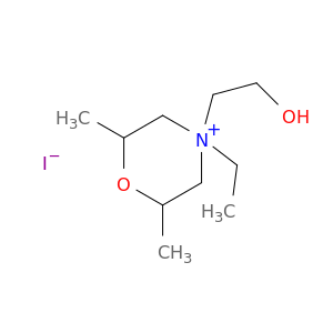 Morpholinium, 4-ethyl-4-(2-hydroxyethyl)-2,6-dimethyl-, iodide