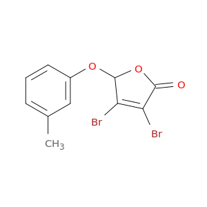 2(5H)-Furanone, 3,4-dibromo-5-(3-methylphenoxy)-