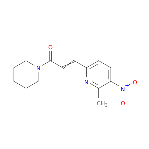 Piperidine, 1-[3-(6-methyl-5-nitro-2-pyridinyl)-1-oxo-2-propenyl]-