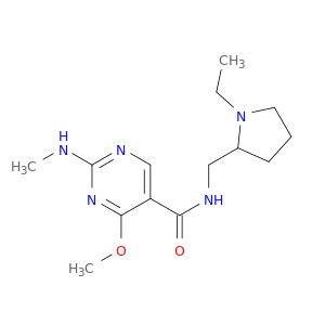 N-[(1-ETHYLPYRROLIDIN-2-YL)METHYL]-4-METHOXY-2-METHYLAMINO-PYRIMIDINE-5-CARBOXAMIDE