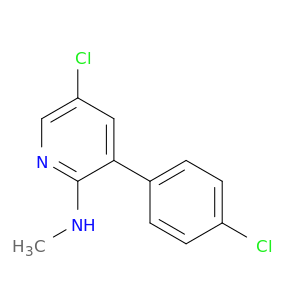 2-Pyridinamine, 5-chloro-3-(4-chlorophenyl)-N-methyl-
