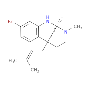 Pyrrolo[2,3-b]indole,6-bromo-1,2,3,3a,8,8a-hexahydro-1-methyl-3a-(3-methyl-2-butenyl)-, (3aS-cis)-(9CI)