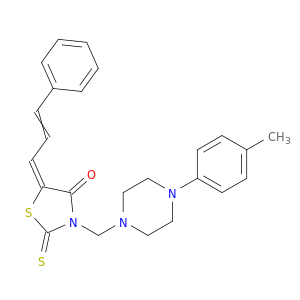 (5E)-5-cinnamylidene-3-[[4-(4-methylphenyl)piperazin-1-yl]methyl]-2-sulfanylidene-thiazolidin-4-one