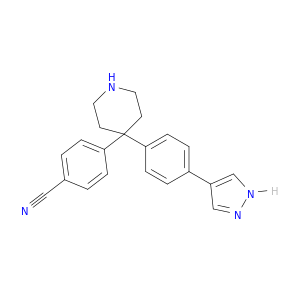 Benzonitrile, 4-[4-[4-(1H-pyrazol-4-yl)phenyl]-4-piperidinyl]-