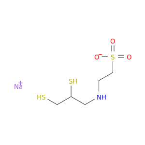 Ethanesulfonic acid,2-[(2,3-dimercaptopropyl)amino]-, sodium salt (1:1)