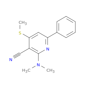 3-Pyridinecarbonitrile, 2-(dimethylamino)-4-(methylthio)-6-phenyl-