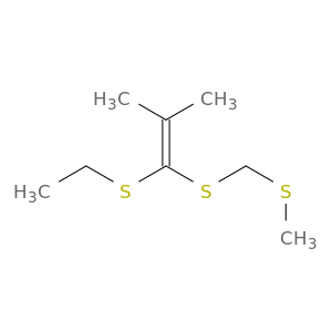 1-Propene, 1-(ethylthio)-2-methyl-1-[[(methylthio)methyl]thio]-