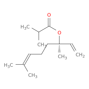 丙酸,2-甲基-,1-乙烯基-1,5-二甲基-4-己烯基酯,(R)-