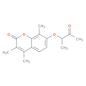 3,4,8-Trimethyl-7-((3-oxobutan-2-yl)oxy)-2H-chromen-2-one