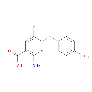 3-Pyridinecarboxylic acid, 2-amino-5-fluoro-6-[(4-methylphenyl)thio]-