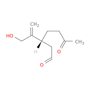 Heptanal, 3-[1-(hydroxymethyl)ethenyl]-6-oxo-, (R)-