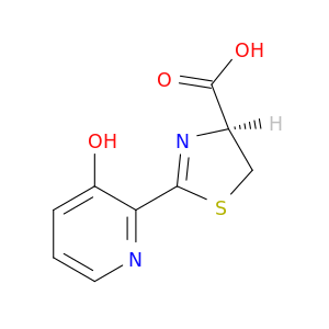 4-Thiazolecarboxylic acid, 4,5-dihydro-2-(3-hydroxy-2-pyridinyl)-, (4S)-