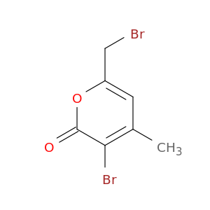 2H-Pyran-2-one, 3-bromo-6-(bromomethyl)-4-methyl-