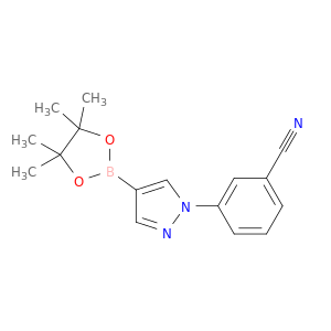 3-(4-(4,4,5,5-四甲基-1,3,2-二氧硼杂环戊烷-2-基)-1H-吡唑-1-基)苯甲腈