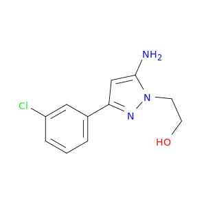 2-[5-Amino-3-(3-chlorophenyl)-1H-pyrazol-1-yl]ethan-1-ol