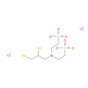 Ethanesulfonic acid,2,2'-[(2,3-dimercaptopropyl)imino]di-, disodium salt (6CI,7CI,8CI)