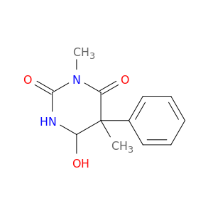 2,4(1H,3H)-Pyrimidinedione, dihydro-6-hydroxy-3,5-dimethyl-5-phenyl-