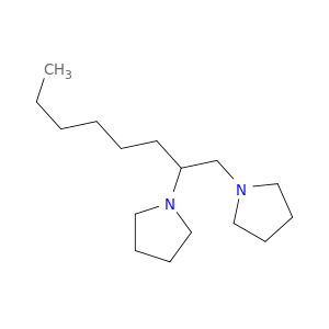 Pyrrolidine, 1,1'-(1-hexyl-1,2-ethanediyl)bis-