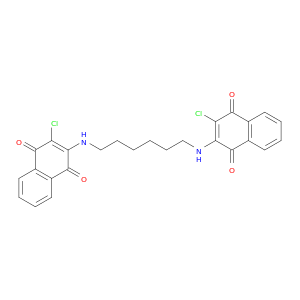 1,4-Naphthalenedione,2,2'-(1,6-hexanediyldiimino)bis[3-chloro- (9CI)