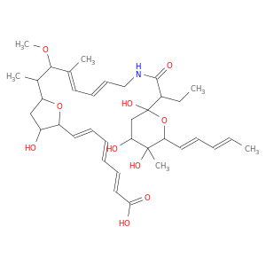 (2E,4E,6E)-7-[3-HYDROXY-5-[(4E,6E)-3-METHOXY-4-METHYL-8-[2-[2,4,5-TRIH YDROXY-5-METHYL-6-[(1E,3E)-PENTA-1,3-DIENYL]OXAN-2-YL]BUTANOYLAMINO]OC TA-4,6-DIEN-2-YL]OXOLAN-2-YL]HEPTA-2,4,6-TRIENOIC ACID