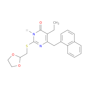 2-[(1,3-dioxolan-2-ylmethyl)sulfanyl]-5-ethyl-6-(naphthalen-1-ylmethyl)pyrimidin-4(1h)-one