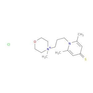 MORPHOLINIUM, 4-[3-(2,6-DIMETHYL-4-THIOXO-1(4H)-PYRIDINYL)PROPYL]-4-METHYL-, CHLORIDE (1:1)