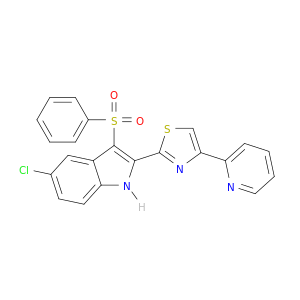1H-Indole, 5-chloro-3-(phenylsulfonyl)-2-[4-(2-pyridinyl)-2-thiazolyl]-