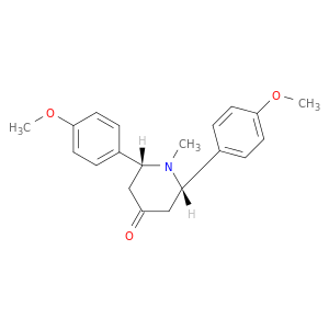 4-Piperidinone, 2,6-bis(4-methoxyphenyl)-1-methyl-, cis-