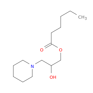 Hexanoic acid, 2-hydroxy-3-(1-piperidinyl)propyl ester