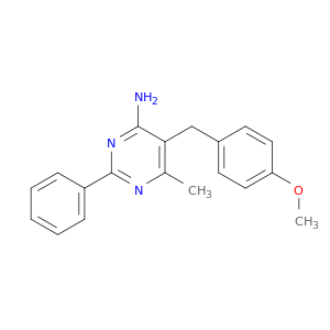 4-Pyrimidinamine, 5-[(4-methoxyphenyl)methyl]-6-methyl-2-phenyl-