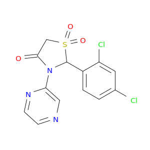4-Thiazolidinone, 2-(2,4-dichlorophenyl)-3-pyrazinyl-, 1,1-dioxide