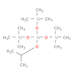 Trisiloxane,1,1,1,5,5,5-hexamethyl-3-(1-methylethoxy)-3-[(trimethylsilyl)oxy]- (9CI)