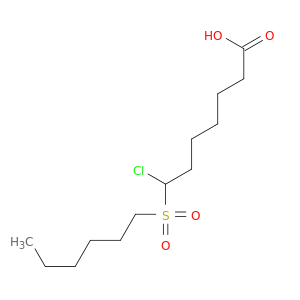 Heptanoic acid, 7-chloro-7-(hexylsulfonyl)-