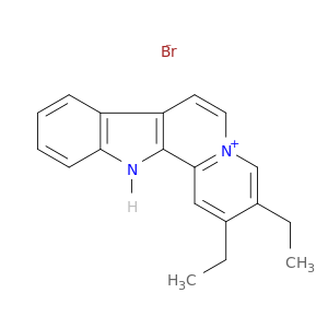12H-Indolo[2,3-a]quinolizin-5-ium, 2,3-diethyl-, bromide