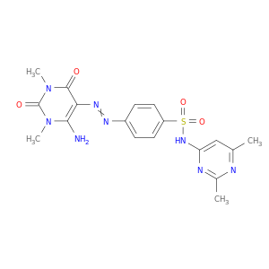 Benzenesulfonamide,4-[2-(6-amino-1,2,3,4-tetrahydro-1,3-dimethyl-2,4-dioxo-5-pyrimidinyl)diazenyl]-N-(2,6-dimethyl-4-pyrimidinyl)-