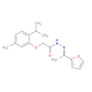 N-[1-(2-FURYL)ETHYLIDENEAMINO]-2-(5-METHYL-2-PROPAN-2-YL-PHENOXY)ACETAMIDE