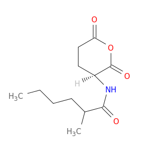 Hexanamide, 2-methyl-N-[(3S)-tetrahydro-2,6-dioxo-2H-pyran-3-yl]-