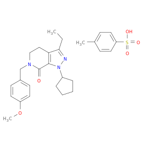 1-CYCLOPENTYL-3-ETHYL-6-(4-METHOXYBENZYL)-1,4,5,6-TETRAHYDRO-7H-PYRAZOLO[3,4-C]PYRIDIN-7-ONE 4-METHYLBENZENE-1-SULFONATE