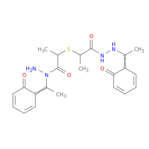 N-[1-(6-OXO-1-CYCLOHEXA-2,4-DIENYLIDENE)ETHYL]-2-[1-[[1-(6-OXO-1-CYCLOHEXA-2,4-DIENYLIDENE)ETHYLAMINO]CARBAMOYL]ETHYLSULFANYL]PROPANEHYDRAZIDE