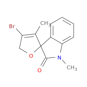 Spiro[furan-2(5H),3'-[3H]indol]-2'(1'H)-one,4-bromo-1',3-dimethyl-