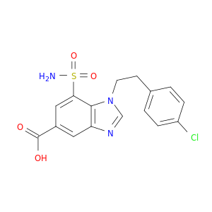 1H-Benzimidazole-5-carboxylicacid, 7-(aminosulfonyl)-1-[2-(4-chlorophenyl)ethyl]-