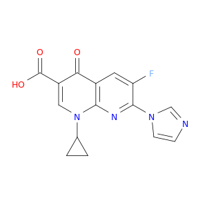 1,8-Naphthyridine-3-carboxylicacid, 1-cyclopropyl-6-fluoro-1,4-dihydro-7-(1H-imidazol-1-yl)-4-oxo-