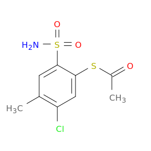 Ethanethioic acid, S-[2-(aminosulfonyl)-5-chloro-4-methylphenyl] ester