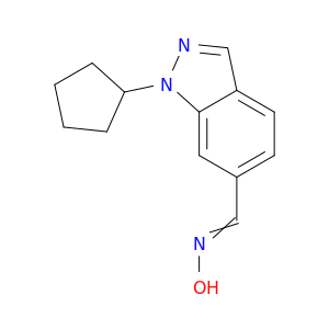 1H-Indazole-6-carboxaldehyde, 1-cyclopentyl-, oxime