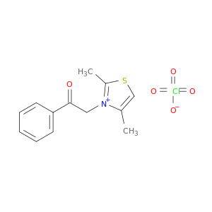 Thiazolium, 2,4-dimethyl-3-(2-oxo-2-phenylethyl)-, perchlorate