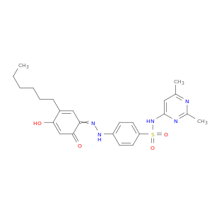 Benzenesulfonamide,N-(2,6-dimethyl-4-pyrimidinyl)-4-[2-(5-hexyl-2,4-dihydroxyphenyl)diazenyl]-