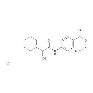 Benzoic acid,4-[[1-oxo-2-(1-piperidinyl)propyl]amino]-, ethyl ester, hydrochloride (1:1)