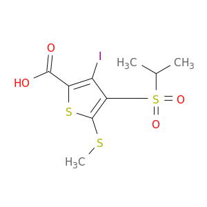 3-IODO-4-(ISOPROPYLSULFONYL)-5-(METHYLTHIO)THIOPHENE-2-CARBOXYLIC ACID