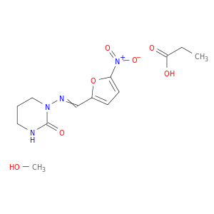 (1-(5-NITRO-FURAN-2-YL)METHYLENEAMINO)TETRAHYDROPYRIMIDIN-2-ONE METHANOL PROPIONATE